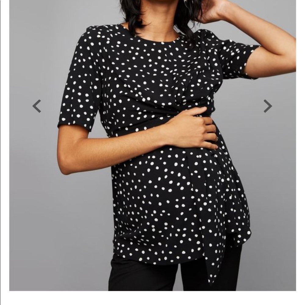 A pea in the pod Tie Detail Maternity Top